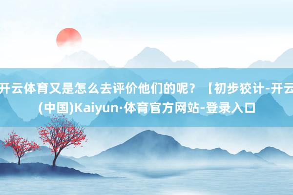 开云体育又是怎么去评价他们的呢？【初步狡计-开云(中国)Kaiyun·体育官方网站-登录入口