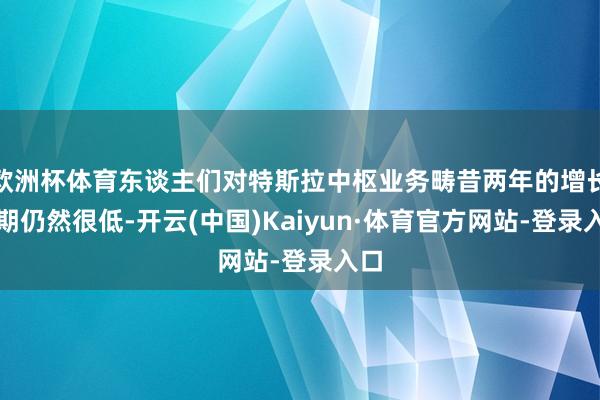 欧洲杯体育东谈主们对特斯拉中枢业务畴昔两年的增长预期仍然很低-开云(中国)Kaiyun·体育官方网站-登录入口