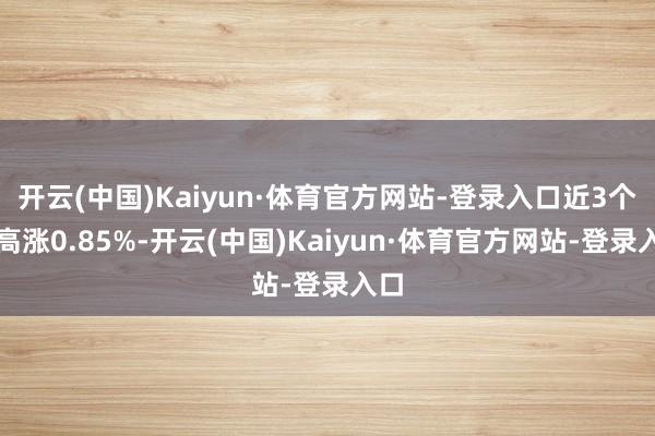 开云(中国)Kaiyun·体育官方网站-登录入口近3个月高涨0.85%-开云(中国)Kaiyun·体育官方网站-登录入口